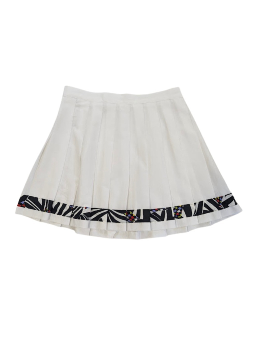 Vintage Natty Pleated Tenniscore Mini Skirt White Made USA Size 10 Preppy